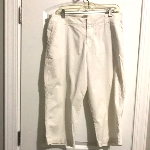 Sonoma Cotton Sheeting Capris White 